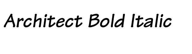 Architect Bold Italic font preview