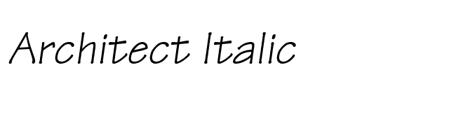 Architect Italic font preview