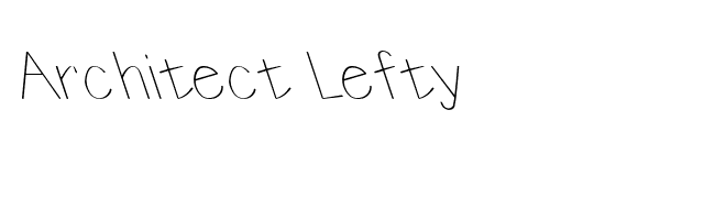 Architect Lefty font preview