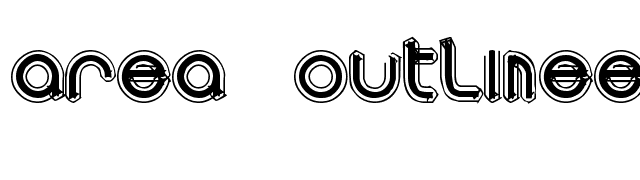 area OUTLINEe font preview