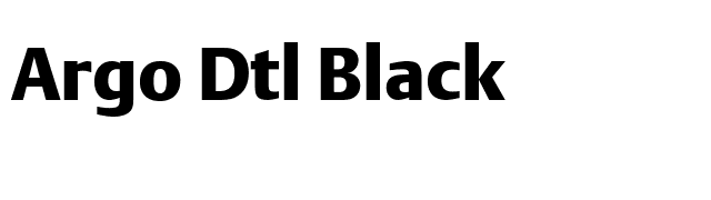 Argo Dtl Black font preview