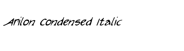 Arilon Condensed Italic font preview