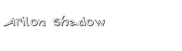 Arilon Shadow font preview