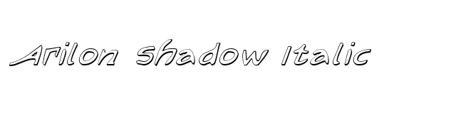 Arilon Shadow Italic font preview