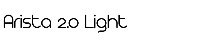 Arista 2.0 Light font preview