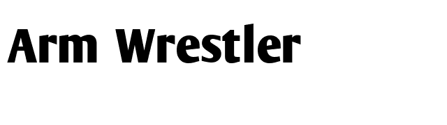 Arm Wrestler font preview