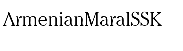 ArmenianMaralSSK font preview