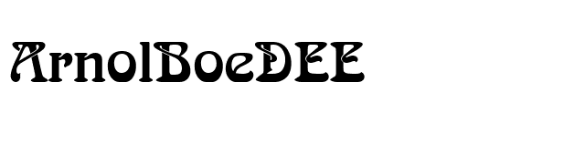 ArnolBoeDEE font preview