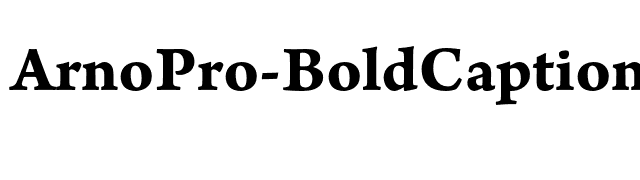 ArnoPro-BoldCaption font preview