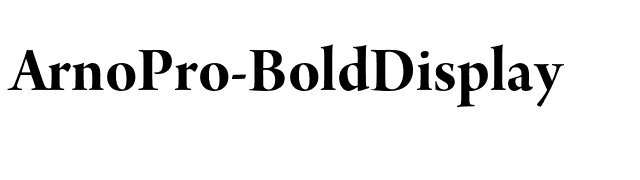 ArnoPro-BoldDisplay font preview