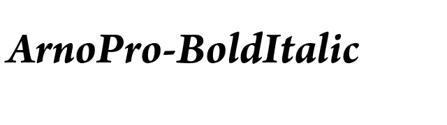 ArnoPro-BoldItalic font preview