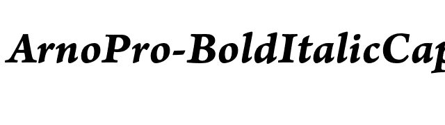 ArnoPro-BoldItalicCaption font preview