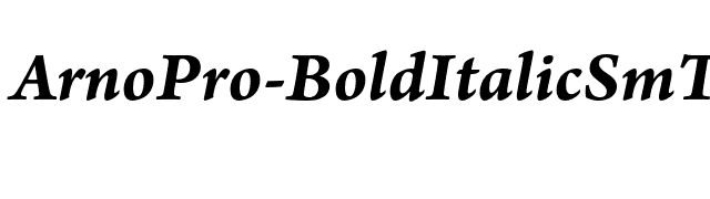 ArnoPro-BoldItalicSmText font preview