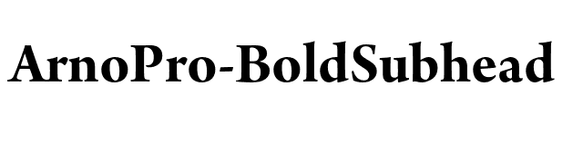 ArnoPro-BoldSubhead font preview