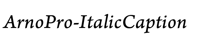 ArnoPro-ItalicCaption font preview