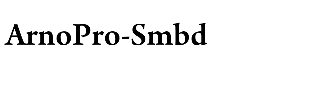 ArnoPro-Smbd font preview