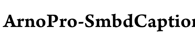 ArnoPro-SmbdCaption font preview