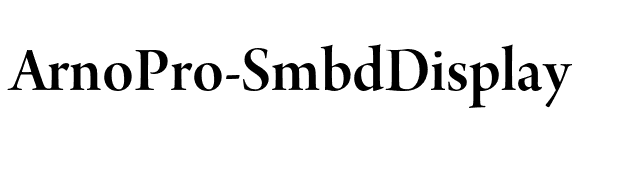 ArnoPro-SmbdDisplay font preview