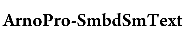 ArnoPro-SmbdSmText font preview