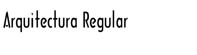 Arquitectura Regular font preview