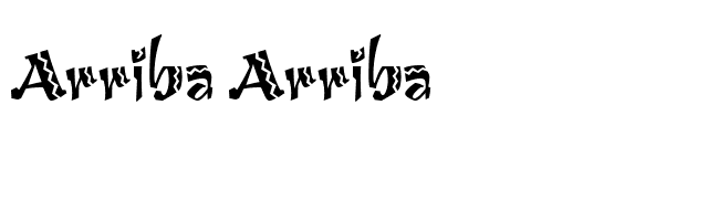 Arriba Arriba font preview