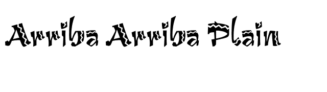 Arriba Arriba Plain font preview