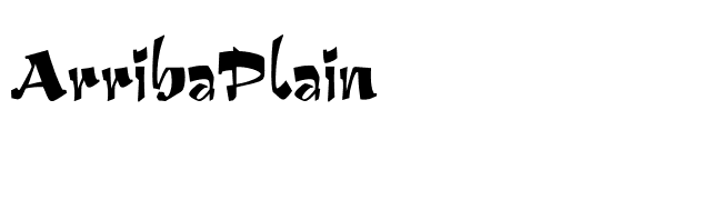 ArribaPlain font preview