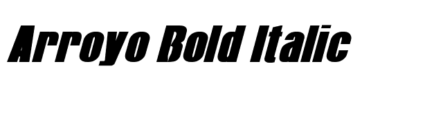 Arroyo Bold Italic font preview