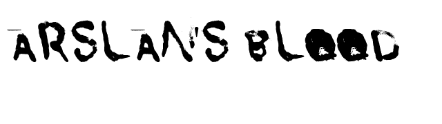 Arslan's Blood font preview