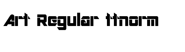 Art Regular ttnorm font preview