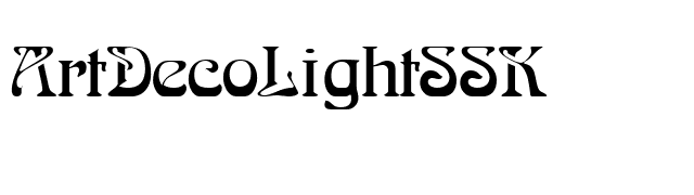 ArtDecoLightSSK font preview