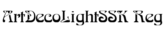 ArtDecoLightSSK Regular font preview