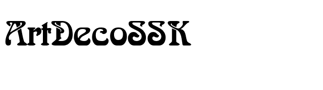 ArtDecoSSK font preview