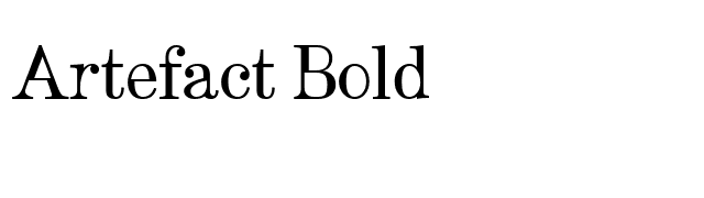 Artefact Bold font preview