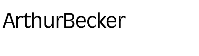 ArthurBecker font preview