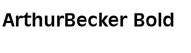 ArthurBecker Bold font preview