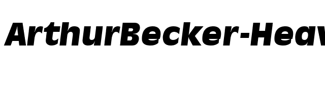 ArthurBecker-Heavy Italic font preview