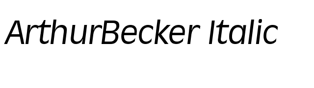 ArthurBecker Italic font preview