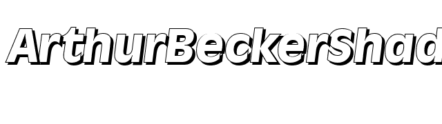 ArthurBeckerShadow-ExtraBold-Italic font preview