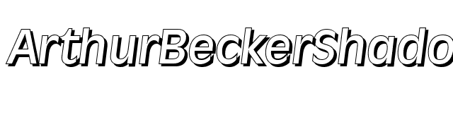 ArthurBeckerShadow-Medium-Italic font preview