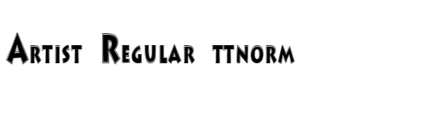 Artist Regular ttnorm font preview