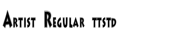 Artist Regular ttstd font preview