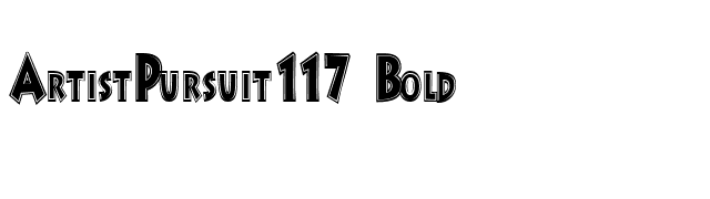 ArtistPursuit117 Bold font preview