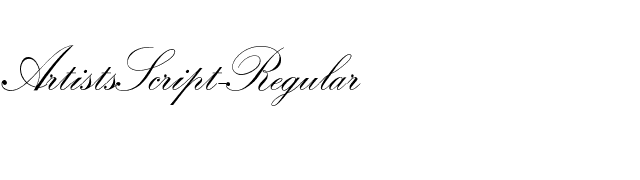 ArtistsScript-Regular font preview