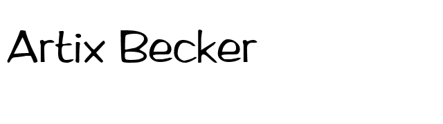 Artix Becker font preview