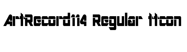 ArtRecord114 Regular ttcon font preview