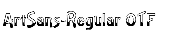 ArtSans-Regular OTF font preview