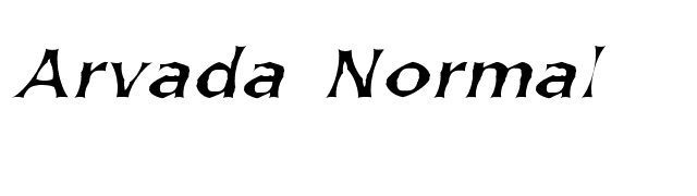 Arvada Normal font preview