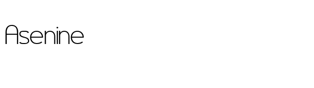 Asenine font preview