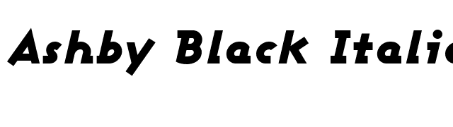 Ashby Black Italic font preview